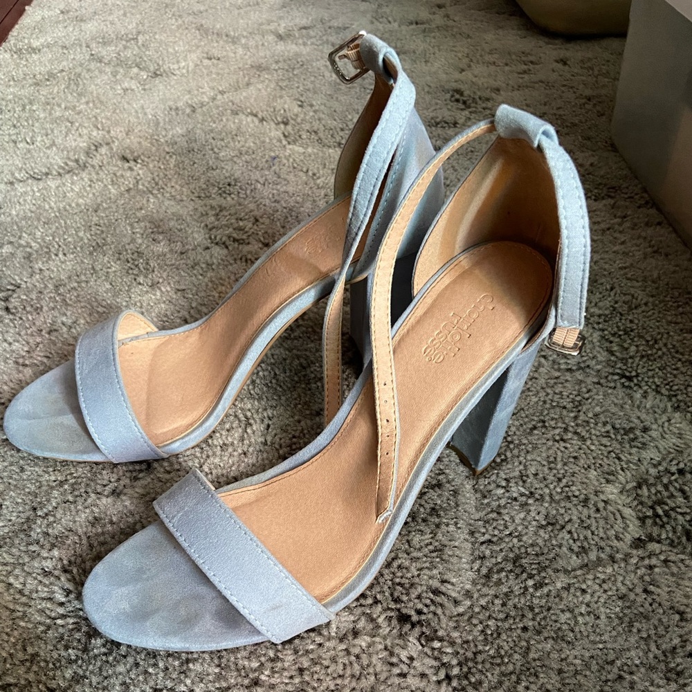Size 9/12 light blue 3 1/2” heels, Charlotte Russe